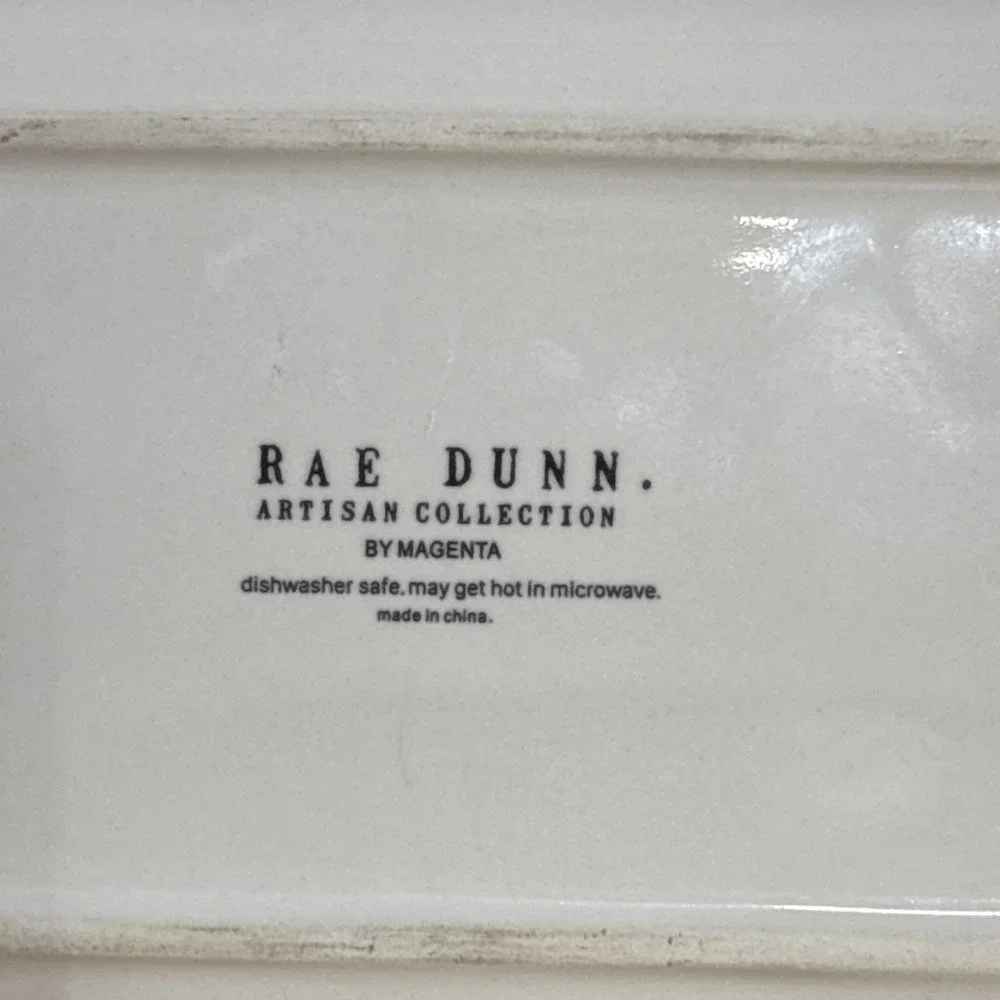 Rae Dunn Love Plate Tray Trinket Dish White Ceramic 9in‎ X 5in